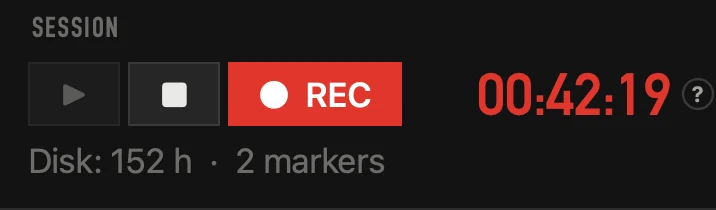 The session, like a recorder